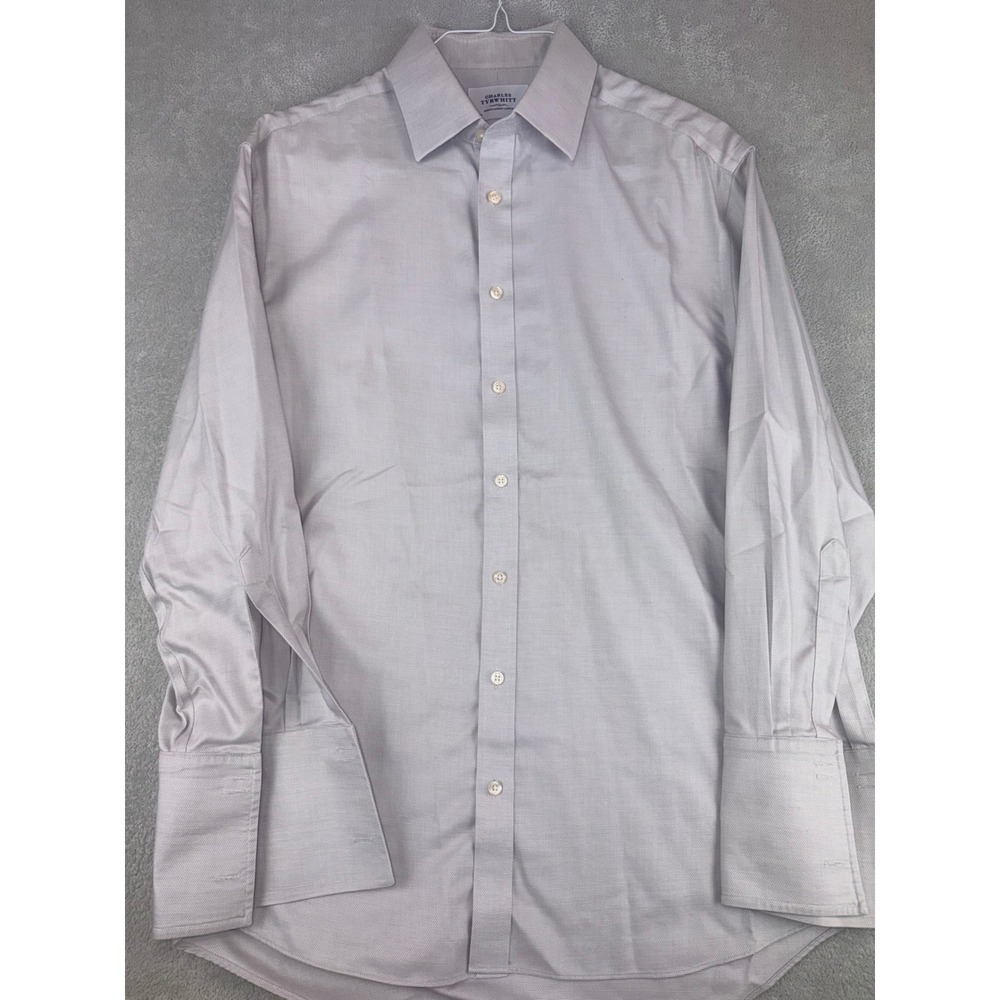 Charles Tyrwhitt Mens 16.5X33 Non Iron Classic Fit French Cuff Dress Shirt